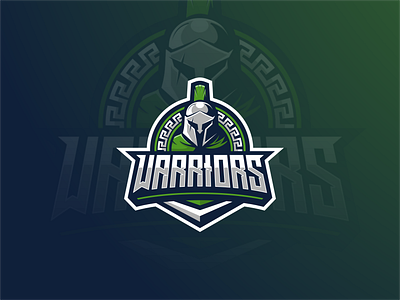 Warriors E Sport Logo character design esportlogo esports illustration logo spartan warior