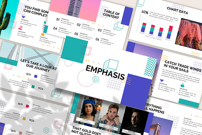Emphasis – Memphis Presentation Template business presentation clean keynote template memphis design minimal pitchdeck powerpoint template presentation proposal simple slides