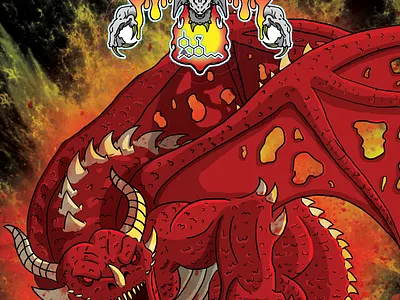 Dragon Roar cartoon dragon fantasy illustration