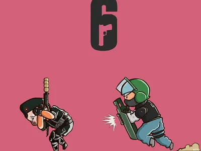 Rainbow Six Siege Chibi Fanart 2d 2d art anime cartoon character chibi design digital illustration digitalart illustration