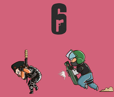 Rainbow Six Siege Chibi Fanart 2d 2d art anime cartoon character chibi design digital illustration digitalart illustration