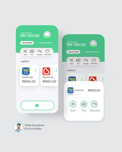 E-Wallet Manager App (walletBoy) app design ewallet flat icon minimal typography ui uiux ux vector web