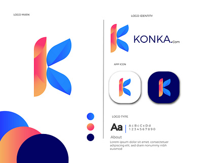 K letter logo abstract agency logo app icon brand identity branding branding design colorful dribbble best shot gradient icon letter k lettermark logo logo collection logo concept logo mark logotype minimalist logo monogram vector