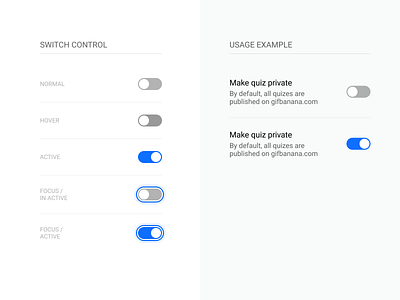 Gif Banana Switch Control Component app component control design system minimal mobile switch system system component ui web app