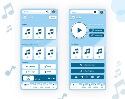 Music Player App Concept app app ui app ui ux app ux application application design application ui branding concept design icon music app ui ux web