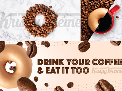 Krispy Kreme coffee coffee beans design doughnut drink food promotional social