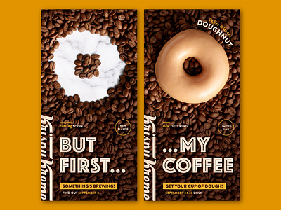 Krispy Kreme coffee coffee beans design doughnut drink flyers food promotional