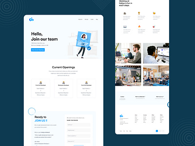 Join Our Team Webpage Design 2020 trend abstract header design illustration team ui ux web page webdesign website
