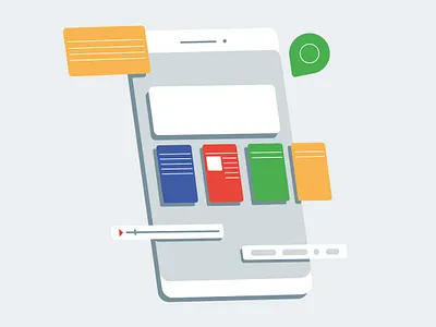 UI mobile store. design illustration online store ui vector