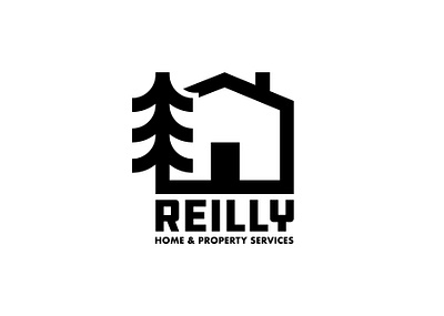 Logo for Reilly Home & Property Services badge black and white logo blackandwhite brand business design draw drawing graphic design icon identity illustrate illustration lical business local logo