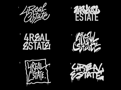 4RealEstate calligraphy calligraphy logo et lettering evgeny tkhorzhevsky graffiti graphic design hand lettering logo lettering logo logo tagging