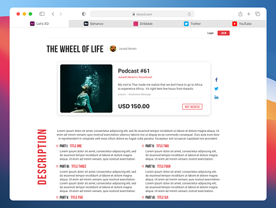 Podcast Webpage | UI/UX Design app branding dailyui design graphic design illustration logo ui ux vector