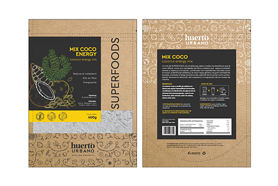 HU Packaging branding design illustration illustrator label organic packaging superfoods vector