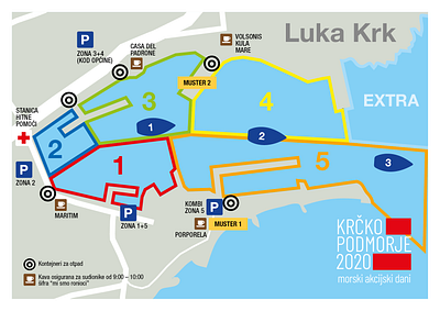 Port of Krk Map croatia design diving graphicdesign info krk map maps