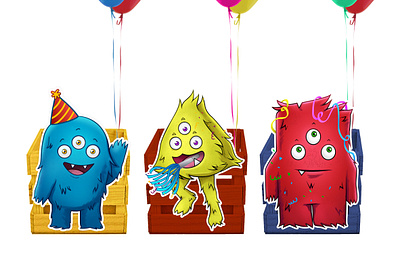 BK Monsters B-day Version branding character character design character designer characterdesign characters design digital art illustration illustration art illustrator