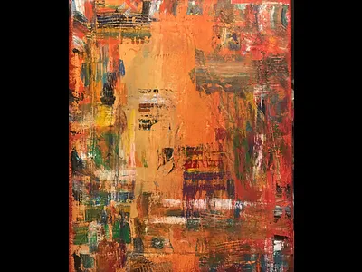 World On Fire abstract art painting