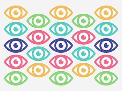 All eyes on me colorful eye eyes icons pattern sticker