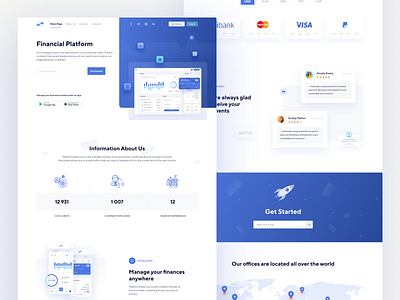 Landing Page - Financial Platform app bank banking design finance financial services interface landing landing page ui ui ux user interface ux web design website