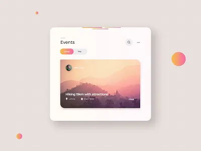 Event Listing UI Design | Daily UI 070 adobe photoshop daily ui dailyui dailyuichallenge design event event listing listing minimalistic modern ui web design webdesign