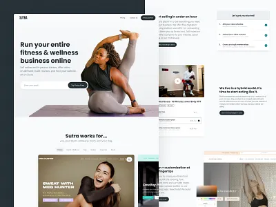 Fitness Platform Home Page - Sutra ecommerce fitness landing page open sans platform poppins ui ux web design wellness