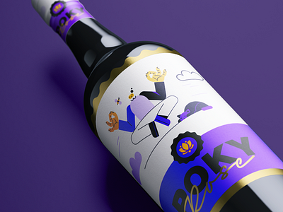 Wine Label illustration illustration design illustration digital illustration pack illustrator label label packaging labeldesign oblik oblik studio poky heads pokyheads print design print designer vector wine