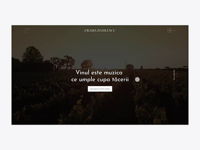 Winery website - Fullscreen layout design clean design clean ui dark ui fullscreen video website wine winery