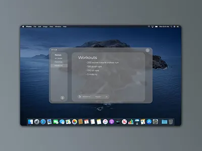 Daily UI 065 apple clean daily ui daily ui 065 daily ui 65 dailyuichallenge figma figmadesign frosted glass ios ios 14 ios design ios notes notes notes app notes widget ui user experience userinterface ux