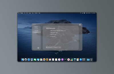 Daily UI 065 apple clean daily ui daily ui 065 daily ui 65 dailyuichallenge figma figmadesign frosted glass ios ios 14 ios design ios notes notes notes app notes widget ui user experience userinterface ux