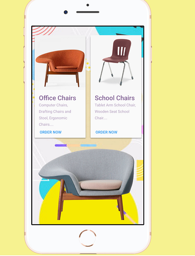 First Project for Chair Store design figma figmadesign illustration ui ux