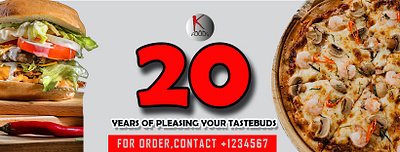 k foods fb cover pic branding design illustration photoshop social media images