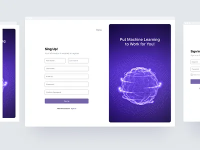 Klassifier Sign Up Page desktop login sign up web