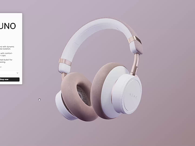 3D Configurator - Headphones 3d 3d design ar configurator dark design gold product ui vectary visualization