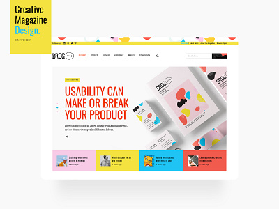 Creative Magazine blog blog design blogger colorful creative creative blog design magazine magazine design modern uiux wordpress