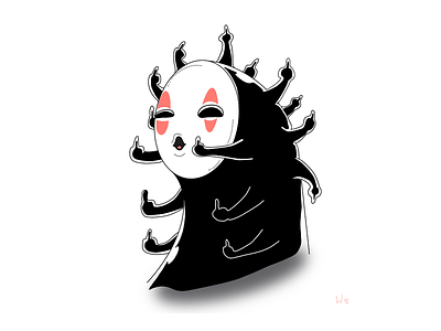 Kaonashi art draw kaonashi miyazaki procreate spirited away