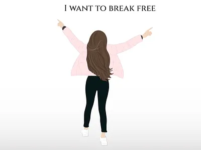 Girl artist artwork drawing flat illustration girl character girl illustration gradient icon illustration illustrator