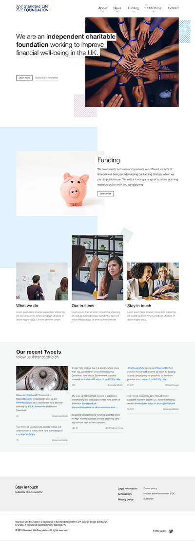 Standard Life Foundation - Website Design branding creative design interface design product design ui uidesign ux uxdesign website