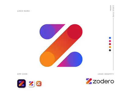 Zodero Logo Design 3d abstract app icon app logo branding branding and identity design gradient logo logo design logo designer logo idea logo identity logo maker logo mark logotype modern logo monogram logo typeface z letter z logo