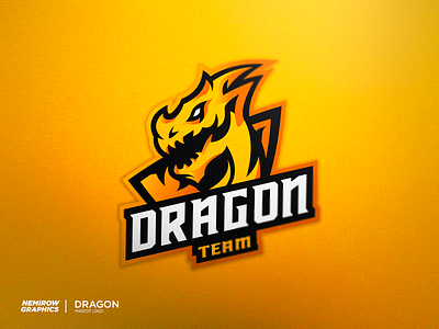 Dragon - mascot logo design esportslogo illustration illustrator logo mascot mascotlogo minimal vector