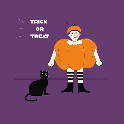 Trick or treat book illustration bright colors children illustration halloween halloween design halloween party illustration illustration art illustrator minimal vector