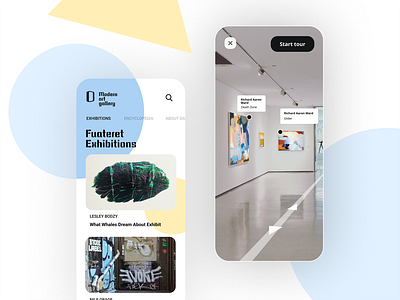 AR - Virtual Museum 3d app development company art augmented reality blue clean entertainment interface ios minimalism museum product design technology uiux virtual