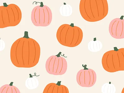 Free pumpkin wallpaper autumn pattern cute fall pattern illustrated pattern illustration minimal orange and pink pattern design pumpkins surface design whimsical