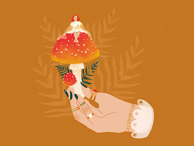 Magical mushroom autumn autumn colors autumn mood colors floristober magic magical mushroom procreate