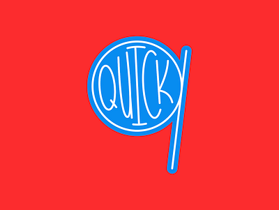 Quick 9 Badge 9 badge branding icon illustration lettering line logo mark type