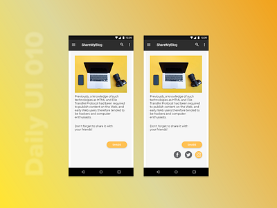 Daily UI 010 Share button 010 adobexd blog daily challange dailyui dailyui010 dailyuichallenge designer share share button share buttons share icon uidesign