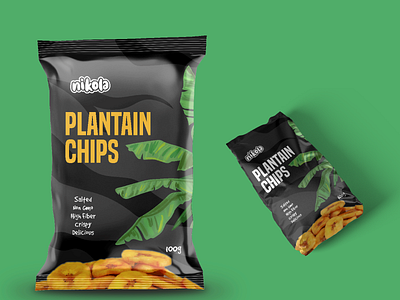 Nikola Plantain Chips Packaging branding clean design design food package design packagedesign packaging snack startup