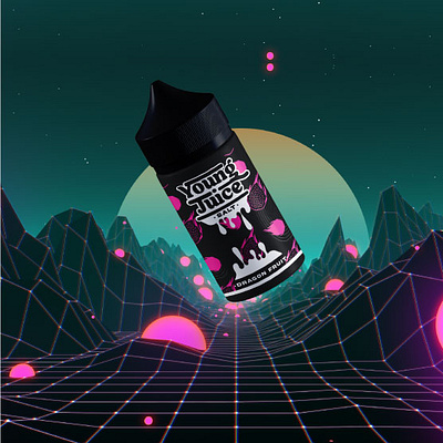 Young vape e-juice : Dragon fruit flavour dragon fruit dragon fruits ecigarette ejuice ejuice salts handwritten illustration label design logotype millenial packaging design saalts truetype type design typography vape vaping vaporwave wordmark youngjuice