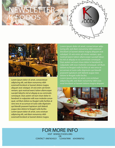 K FOODS NEWSLETTER 2 jpeg branding design graphic design illustration illustrator newsletter newsletter design photoshop social media images