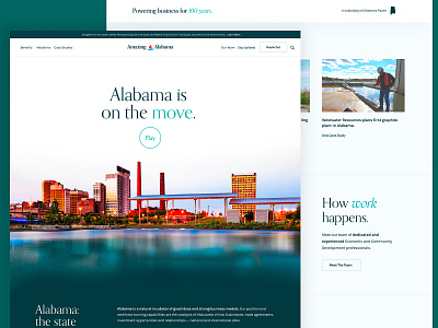 Economic Development Website (1/3) alabama blue branding design economic logo motion ui ux website website design workforce