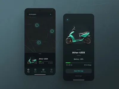 Spark - Charging stations & EV details app app design booking app charging stations dark mode dark ui design electric india electric mobility electric vehicles ev app interface location map view micromobility mobile ui mobility search ui design uiux