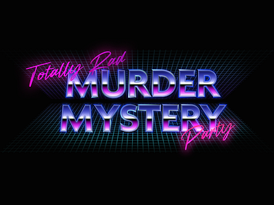 80's Murder Mystery 80s adobe photoshop design digital design graphic design invitation retro typography vintage